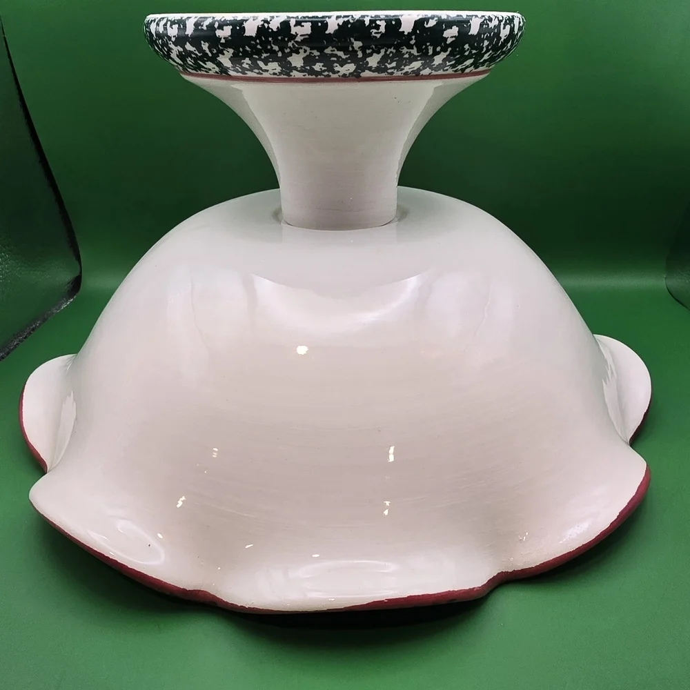 Furio Christmas Tree Compote Bowl Pedestal Ruffle Centerpiece 1997 Italy